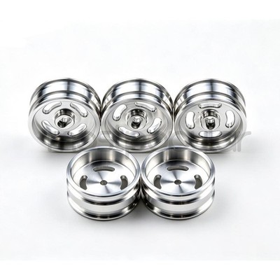 5x 0.7'' Aluminum Wheel Rims with Storage Box for Axial SCX30 Crawler Upgrade
