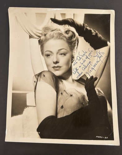 VIRGINIA FIELD - INSCRIBED PRINTED PHOTOGRAPH SIGNED IN INK CIRCA 1938-1942