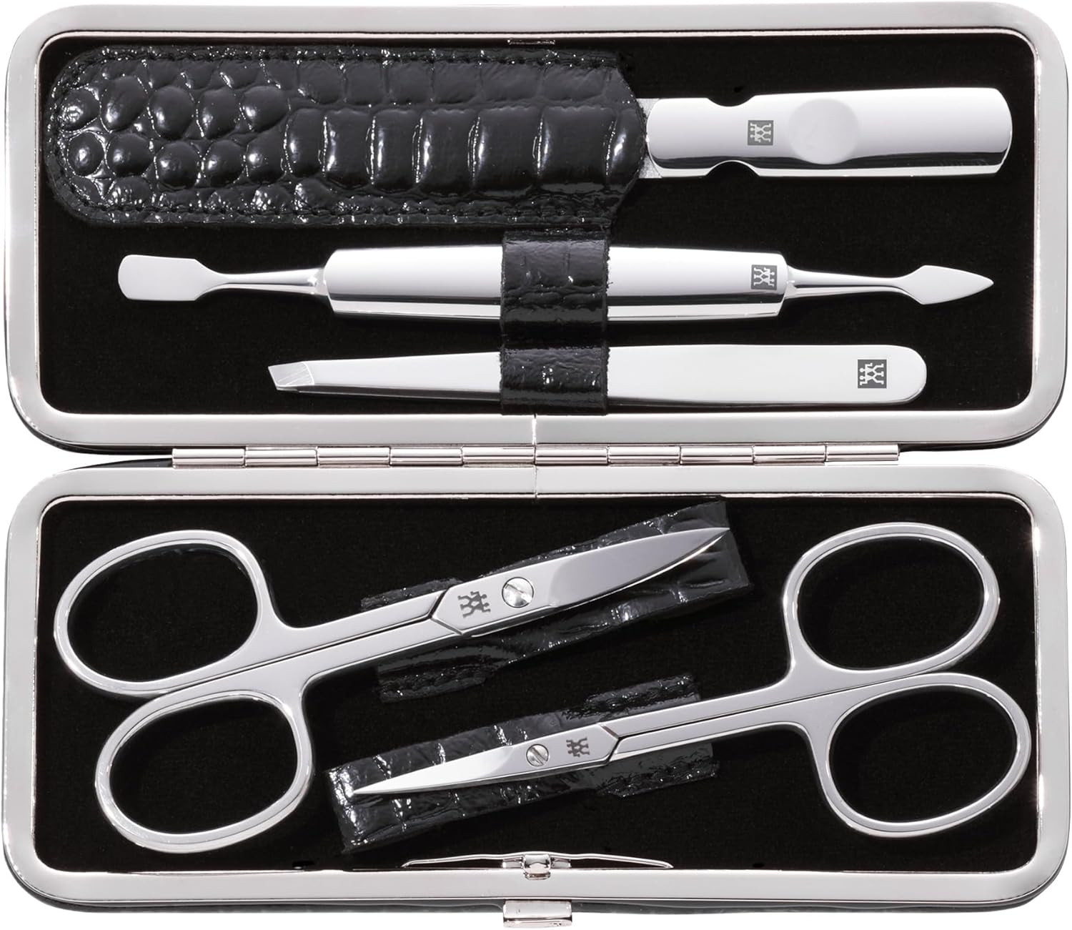 Set Manicure di Lusso 5 Pezzi in Vera Pelle e Acciaio - Edizione Premium