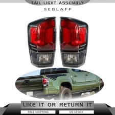 Pair Black Tail Lights For Toyota Tacoma 2016-2021 2022 2023 Left and Right Side