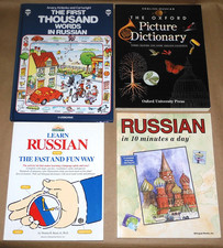 LEARN RUSSIAN LANGUAGE BOOKS + CDs LOT #1 wit...