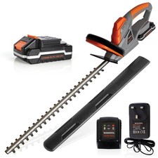 Terratek 20V Cordless Hedge Trimmer 1 Battery Garden Bush Cutter Tree Charger