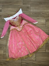 Disney Princess Aurora Sleeping Beauty Costume Dress Girls Pink Size 4-6X