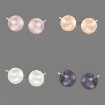 7 NEUE Paar Ross-Simons Perlen & Silber Ohrringe (Gold, Rosa, Weiß, Schwarz)