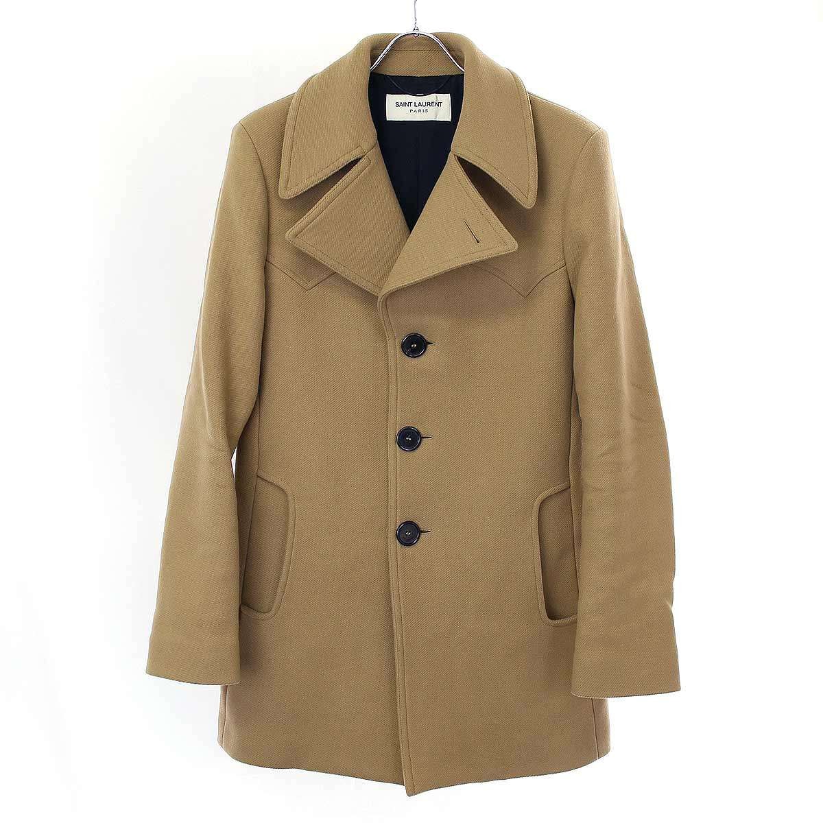 Cappotto Saint Laurent Paris 16AW lana cashmere cammello 46