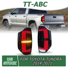 TT-ABC For 2014-2021 Toyota Tundra LED Smoke Tail Lights DRL Rear Brake Lamps