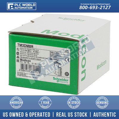 TM3DM8R Schneider TM3-8 Discrete I/O Module, New, FREE UPS 2 Day Dlvry & 2Yr Wty