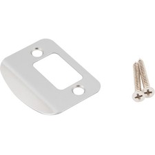 Full Lip Round Corner Deadbolt Strike Plate, 2-1/4 Inches, 1-5/8" Center-to-Cent