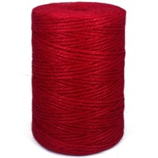 Colored Jute Twine Durable Natural Rope String for Gift Wrap Red 328 Feet