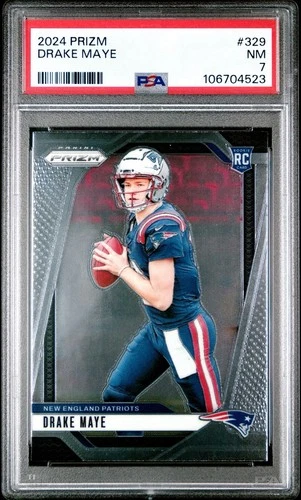 DRAKE MAYE ROOKIE PRIZM | 2024 Panini Prizm #329 PSA 7