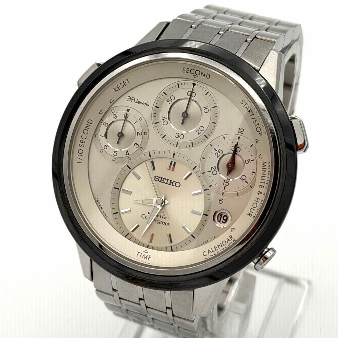 SEIKO SBCG003 / 9T82-0AE0 Kinetic Chronograph Watch | eBay
