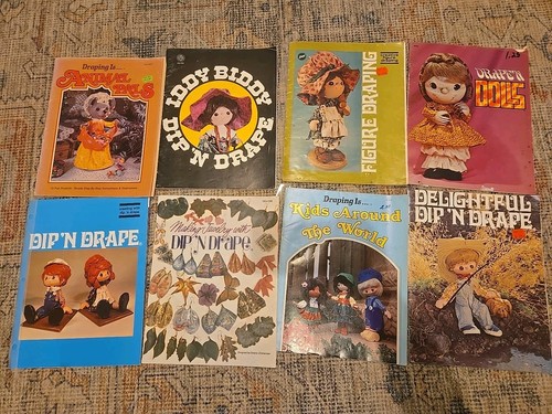 Vtg Dip N’ Drape Figure Draping Books 70s Crafts Kitsch Dolls Jewelry Animals