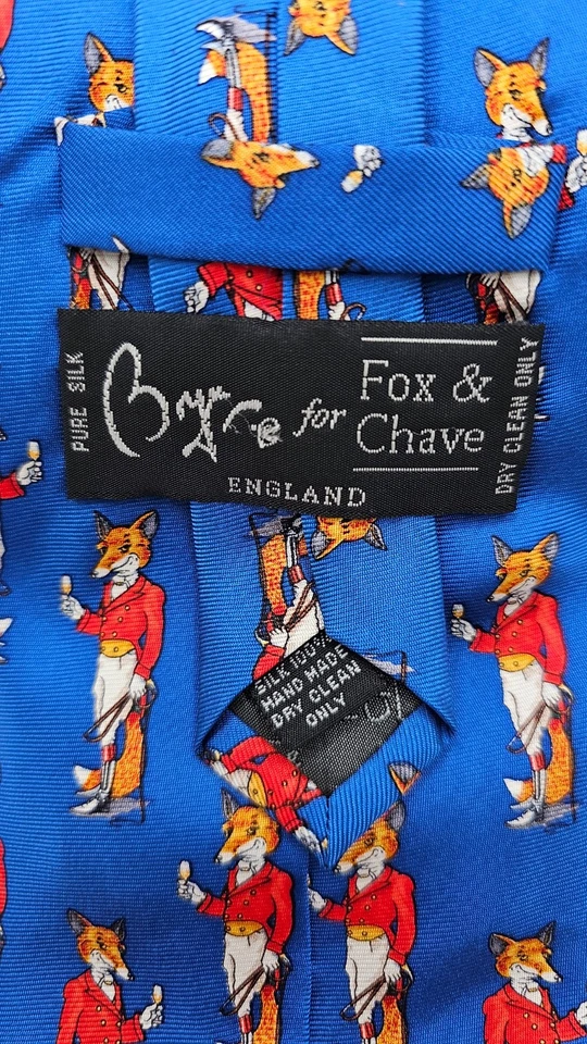 Corbata Fox & Chave Bryn Parry Collaboration 100 % seda zorro hecha en Inglaterra Foto 4 de 4