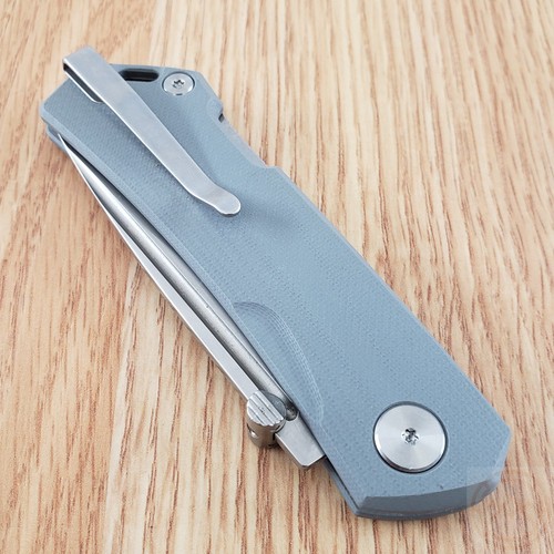 Real Steel Luna Maius Folding Knife 3" 10Cr15CoMoV Steel Blade Gray G10 Handle - Picture 10 of 12