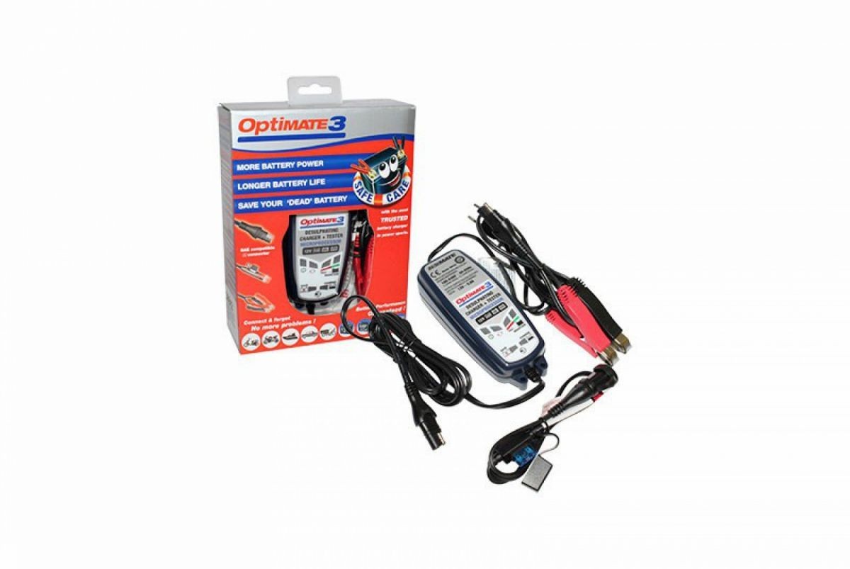 Chargeur OptiMate 3+ TM430 12V pour charge, test et entretien de batterie moto