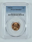 1954-D Lincoln Wheat Cent MS66 RD PCGS Blue Label *4590