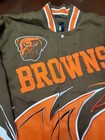 Shark tooth Cleveland Browns Jacket Quilt Lining 2XL Vintage — photo 4