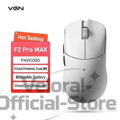 VGN Dragonfly F2 ProMAX Ultra-Lightweight Wireless Gaming Mouse PAW3395 Tri-Mode
