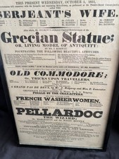 Georgian Playbill Flyer Theatre Doncaster 1831 Framed 