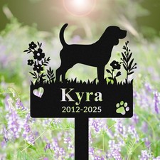 Custom Dog Memorial Stake, Personalized Dog Grave Marker Gift