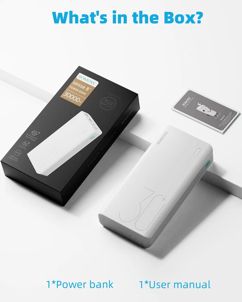 30,000mAh USB-C Power Bank with 3 Outputs & Inputs for Fast Charging 30,000mAh USB-C Power Bank with 3 Outputs & Inputs for Fast Charging