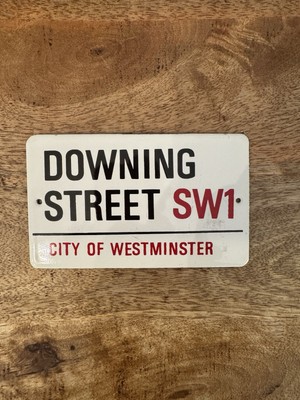 Downing Street City of Westminster SW1  Garnier Gifts Enamel Miniature Sign