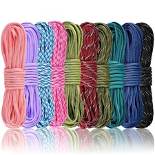 550lb Parachute Paracord Combo Kit 10 Colors 20FT Paracord Rope Survival Gear