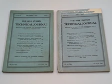 Bell System Technical Journal Lot 1934 1937 Early AT&T Bell Labs Science History