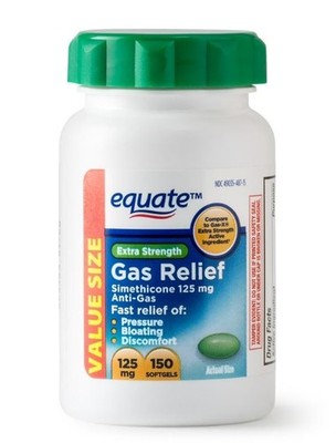 Equate Extra Strength Gas Relief Softgels Value Size, 125 mg, 150 count
