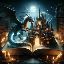 Dragon Diamond Art Kits for Adults Magic Castle 5D Diamond Painting Kits for ...