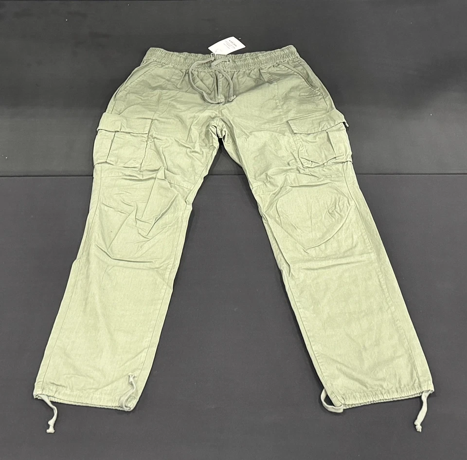 Pantalones cargo John Elliott F002N0851A espalda satén oliva para hombre talla XL nuevos Foto 2 de 4