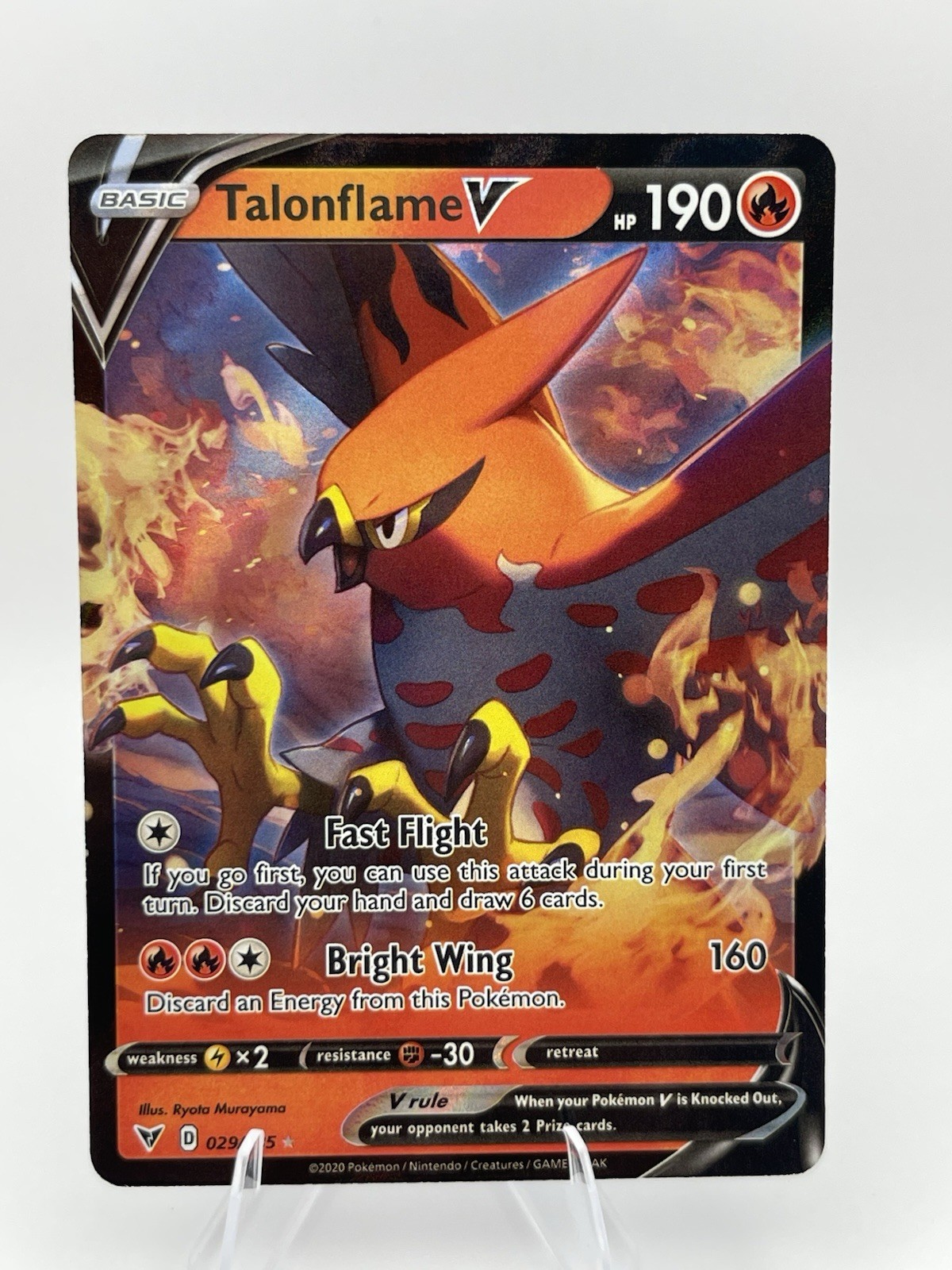 Pokemon TCG Talonflame V 029/185 Holo FULL ART