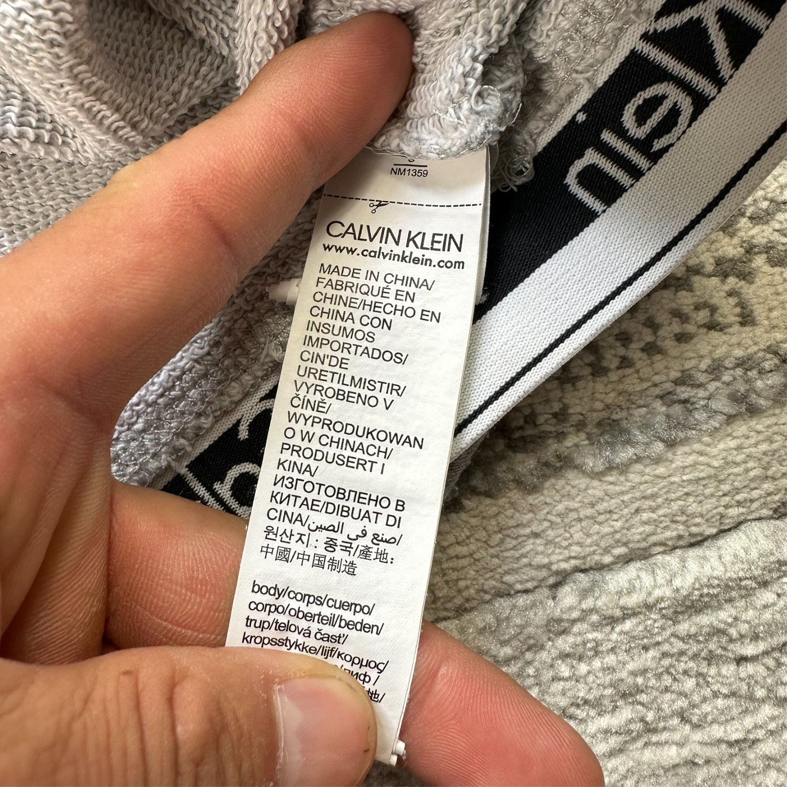 Vintage Calvin Klein Heather Grey Logo Waistband Size Small Crewneck Sweatshirt image 4