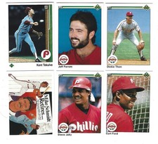 Lot of 6 - Upper Deck - Philadelphia Phillie - '89 (K. Tekulve), '90 (5) Schmidt