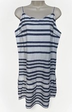 NWT Gap Striped Tiered drop waist dress White Blue SIZE M SUMMER 2015 Nautical