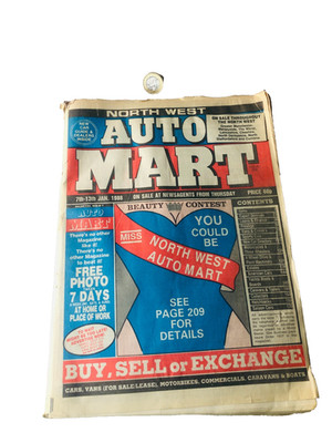 Magazine Paper Auto Mart Buy Sell Cars 1988 Mag Vintage ra