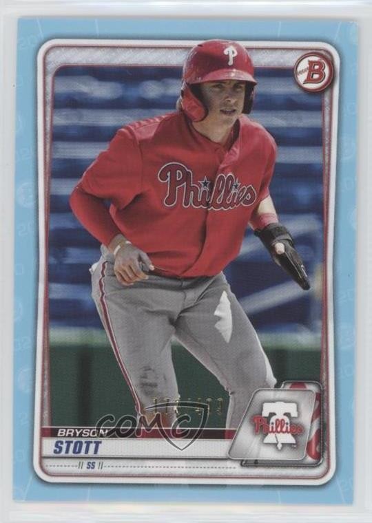 2020 Bowman Prospects Sky Blue 173/499 Bryson Stott #BP-68 0b0g