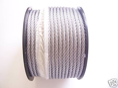 Galvanized Wire Rope Cable 5/16'', 7x19, 200 ft reel