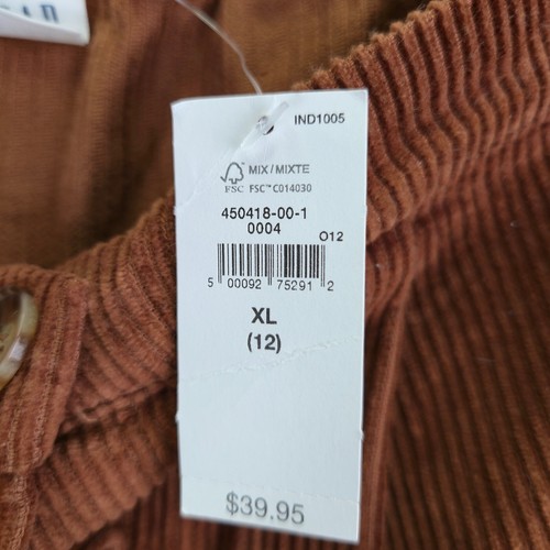 NWT Gap Kids Button Front Corduroy Girl Skirt Size 12 (XL) Preppy School Kidcore - Picture 6 of 9