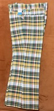 vintage NOS 70  s garanimal plaid pants size 7 Bell Bottom Marsha The Brady Bunch