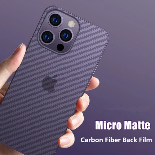 Back Soft Film For iPhone 16 Pro 14 13 12 11 15 SE Carbon Fiber Screen Protector - Picture 14 of 24