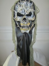 Fun World Div Mask ORIGINAL FULL HEAD Skeleton Halloween Mask 2012 RARE