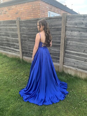 swavorski crystal blue prom dress UK