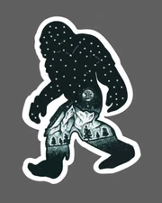 Bigfoot Sticker Night Forest Waterproof Outdoor Nature Fantasy Legend Gift NEW