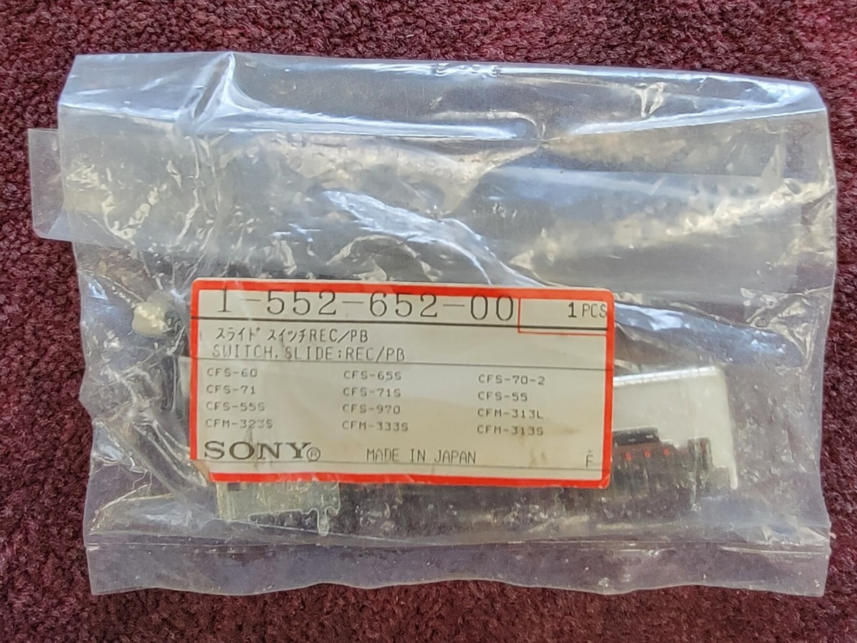 Sony 1-552-652-00 Cassette Record Playback Switch * NEW ORIGINAL