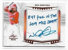 Nick Quintana 2019 Leaf Trinity Signature Inscription AUTO Tigers