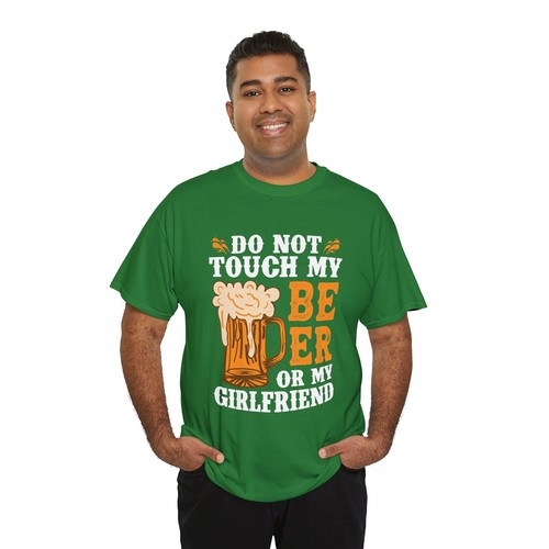 Beer Drinking Cerveza Unisex Heavy Cotton Tee T-Shirt 'Don't Touch' - Picture 40 of 79
