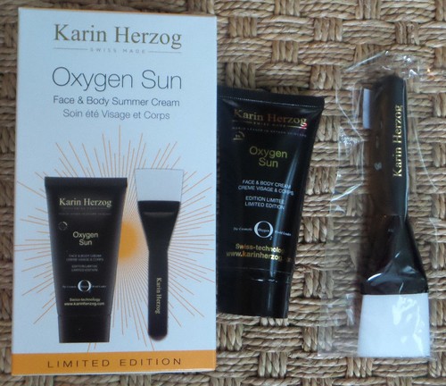 Karin Herzog Oxygen Sun Face Body Summer Cream 1 73 Oz Brush Kit 