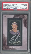 2018 Topps Allen And Ginter X #MA-RA Ronald Acuna Framed Mini Auto #04/25 PSA 9