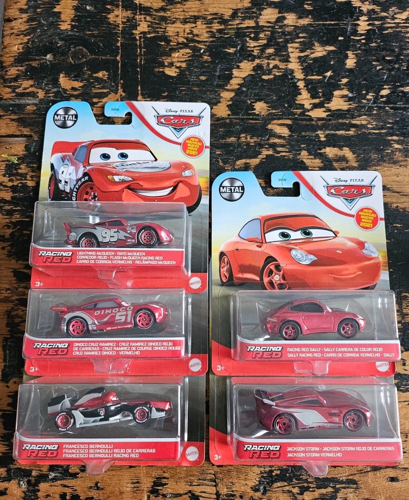 Disney Pixar Cars 5-Piece Racing Red Toy Car Set